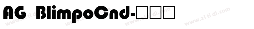 AG BlimpoCnd字体转换
